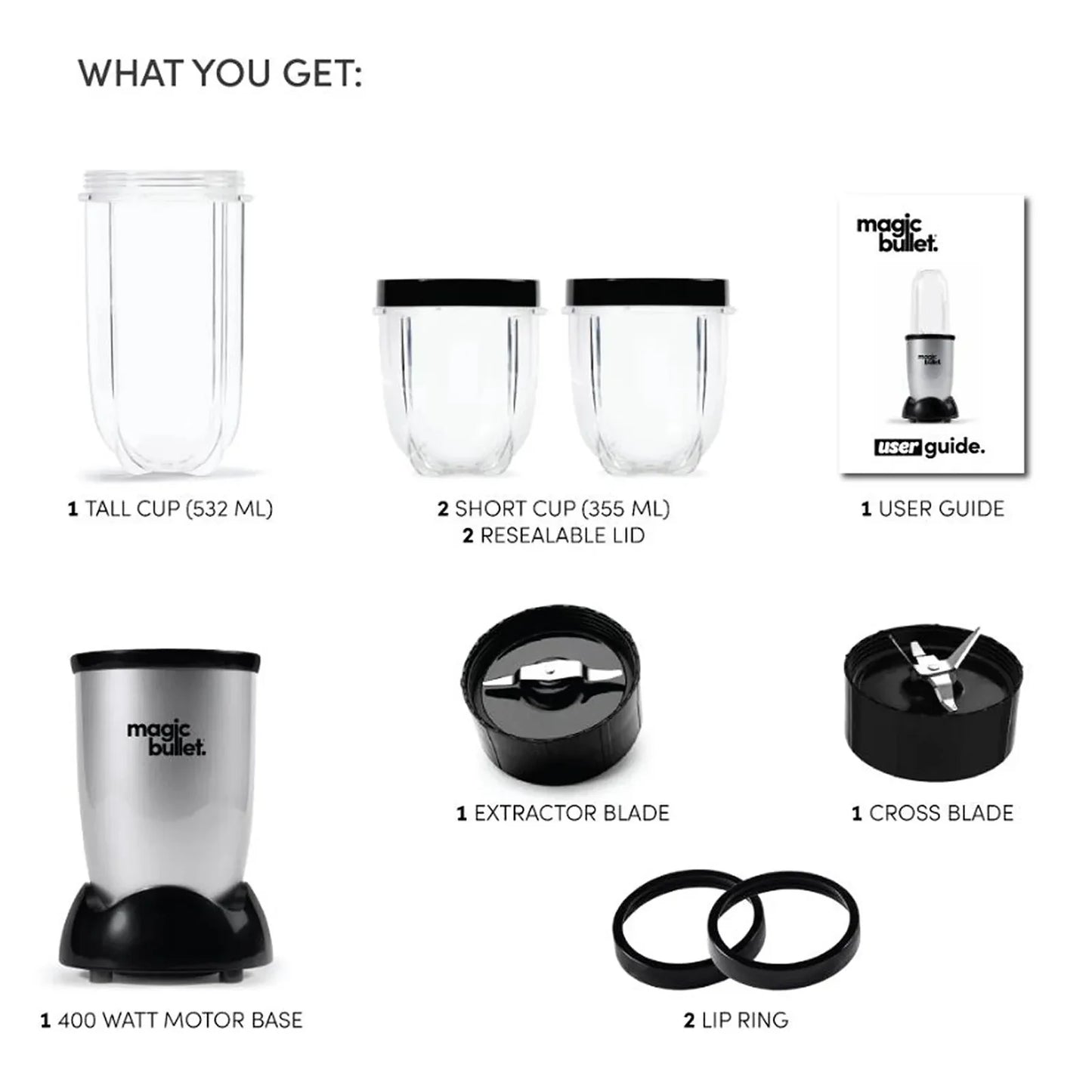 Nutribullet - Personal Blender - MB4-1012 - Daily Smoothies - Silver - 1 Year Warranty