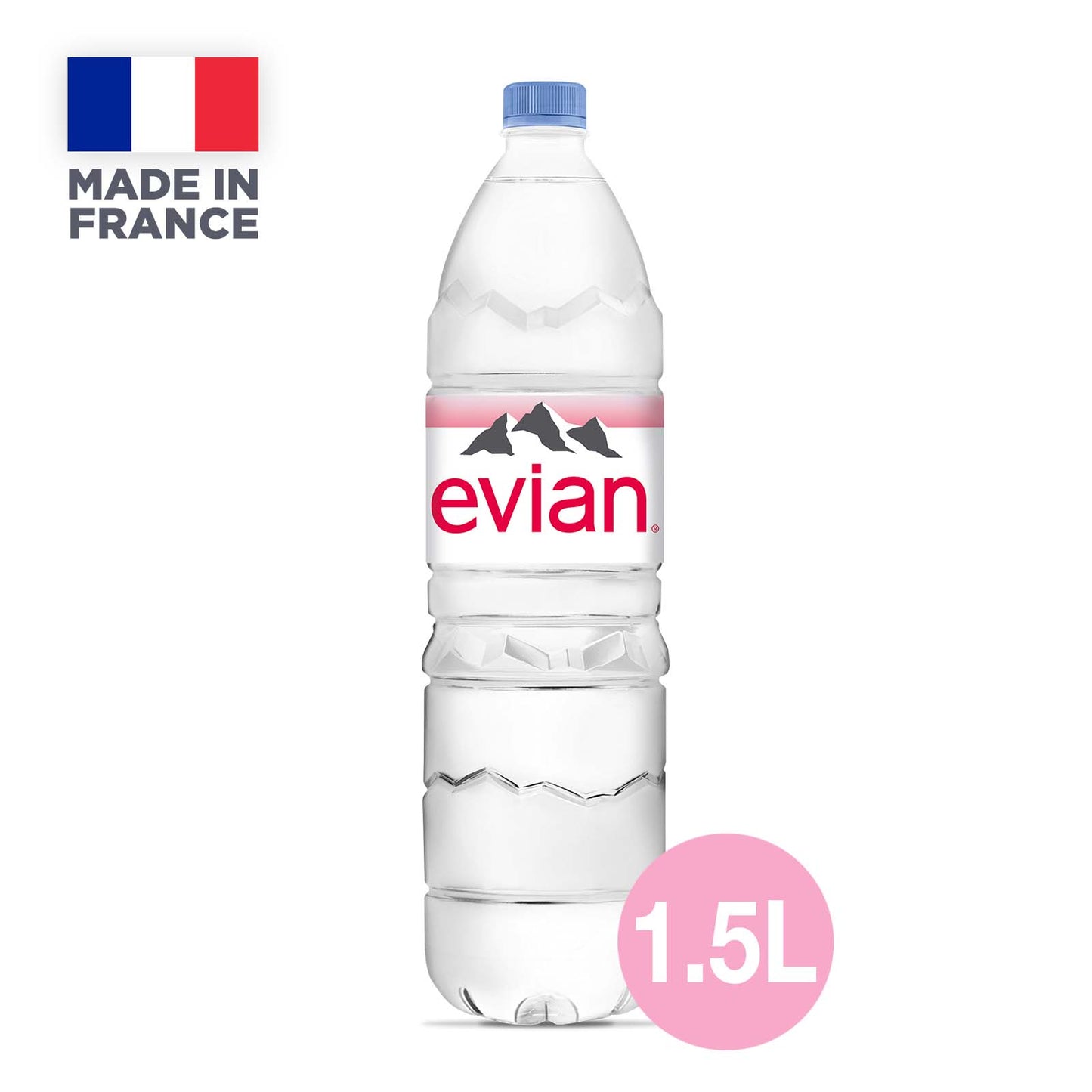 Evian - Natural Spring Water - 1500 ml X6 - Plastic Bottles