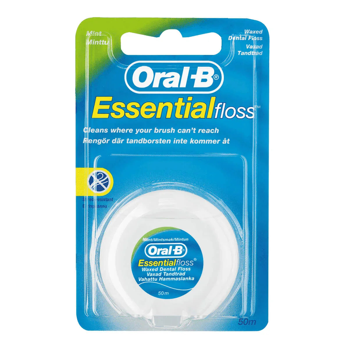 Oral-B - Essential Floss - Waxed - Dental Floss - 50 M - Pack of 2