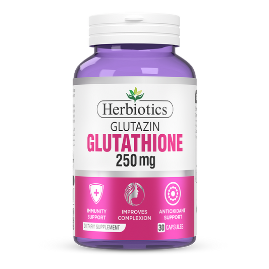 Herbiotics - Glutazin - Capsules - 250mg - Glutathione Antioxidant
