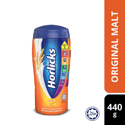 Horlicks - Original - Nutritious Malted Drink Powder - Imported - 440 GM