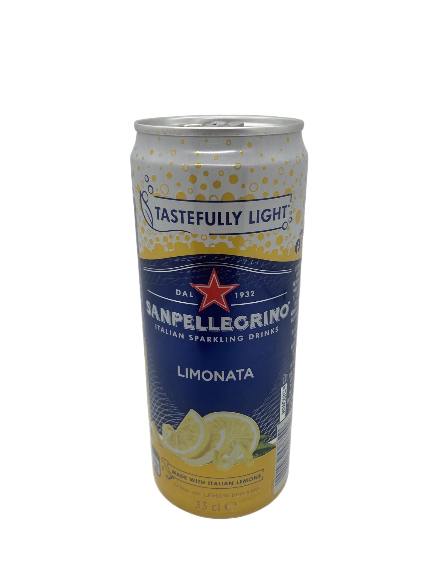TASTEFULLY LIGHT - SANPELLEGRINO - LIMONATA - Lemon Drink - 33cl Can Qtn / 24 Each