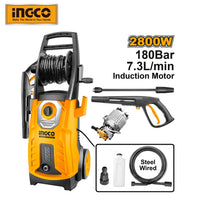 INGCO - 180 Bar - 2800 Watt - Induction Motor High Pressure Washer With Accessories (HPWR28008)