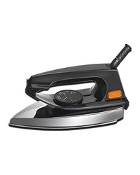 RAF Electric Dry Iron 400W – Energy Saving Clothes Press with Temperature Control, UPS/Inverter/Solar Compatible (Black)