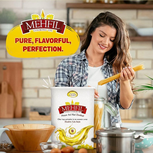 Mehfil - Canola - Pure Cooking Oil - 16 Litres Tin