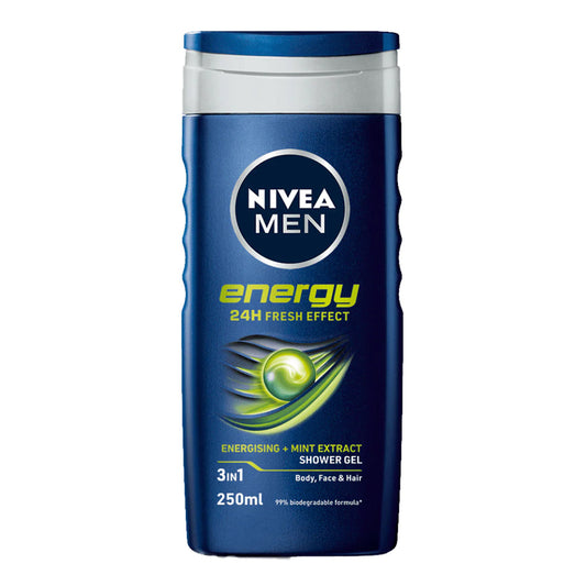 Nivea Men - Energy 24 H - Shower Gel - Body Wash - 250 ML
