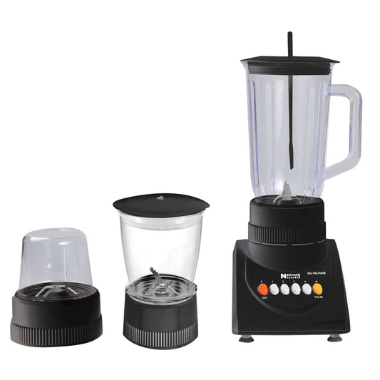National Gold (NG) - Blender - 3 IN 1 - 300W - 1.25L Glass Jar - NG786- P40B - Black