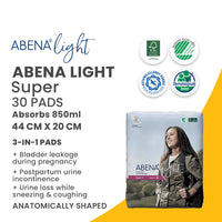 Abena Light - Super - 3-in-1-Pads - 44 x 20 cm-30 pcs