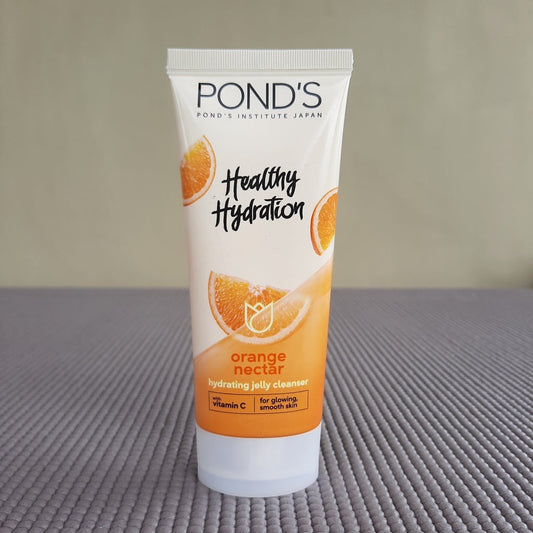 Pond's - Healthy Hydration Gel Facial Cleanser For Glowing Smooth Skin - Orange - With 100% Natural Origin Orange Extract &  Vitamin C - 100ml