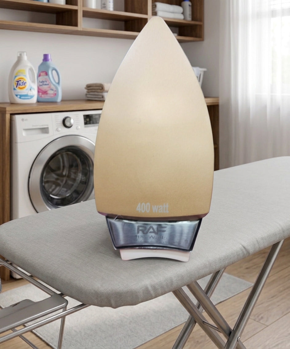 RAF 400W Energy Saving Dry Iron – Low Power UPS, Inverter & Solar Compatible Clothes Press Iron with Temperature Control