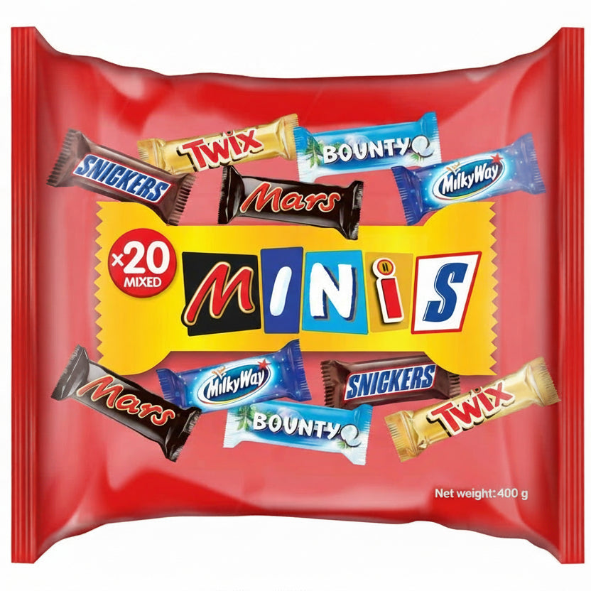 Mars Best of Minis Chocolate - 20 Mix Bars - 400 gm - red