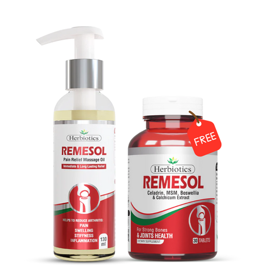 Herbiotics - Remesol Oil & Tablets - Bundle - Set - Pain Relief Offer