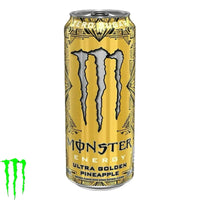 MONSTER ENERGY DRINK - ULTRA GOLDEN PINEAPPLE - Flavoured Drink - Zero Sugar - 500ml - Qtn / 12 Each