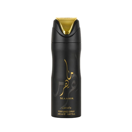LATTAFA - MAAHIR BLACK (Edition) - Perfumed Body Spray - 200ml / 6.67oz