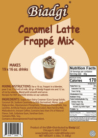 Biadgi - Caramel Latte - Frappe Mix - 1 Pack of 3.5lbs (1.58k)