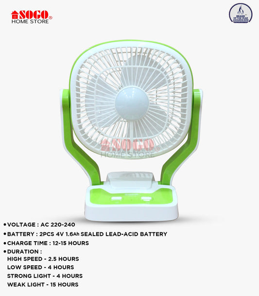 Sogo - Rechargeable Mini Table Fan (JPN-403)