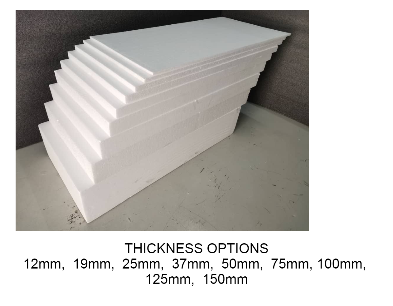 White Styrofoam Sheet - 24"x36" - 0.5" (12 mm) - 1 Sheet