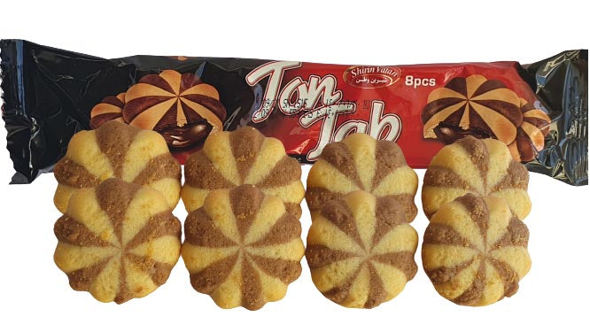 Shirin Vatan - Ton Tab - Cookie - Vanilla and Chocolate Biscuit - Box Of 24 Packs