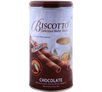 Biscotto – Cream Wafers – Roll Sticks – Chocolate Flavoured – 370g