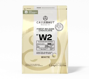 Callebaut – Finest Belgian Chocolate 28% White Chocolate Callets – W2 – 2.5 KG