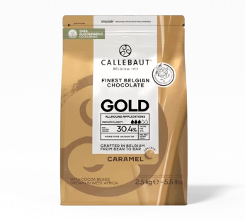 Callebaut – Finest Belgian Chocolate ? Caramel Chocolate – Gold 30.4% – Callets – 2.5 Kg – Couverture