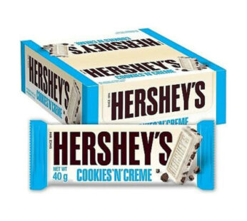 HERSHEY’S COOKIES ‘N’ CREME – Chocolate Bar – 40 GM – 24ct per Pack