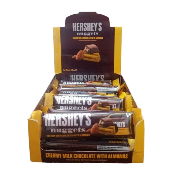 Hershey Nuggets - Creamy Milk Chocolate With Almonds - 24x 28 gram - Image 3