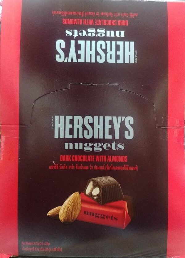 Hershey's Nuggets - Dark Chocolate With Almond Bites - 24x 28 gram - Image 2