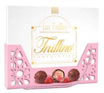 LUX TRUFFLES – Truffino Chocolatier – Milk Chocolate With Strawberry Cream Filling – 260 gm