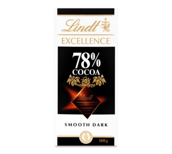 Lindt Excellence – Smooth Dark – 78% Cocoa – Chocolate Bar – 100g