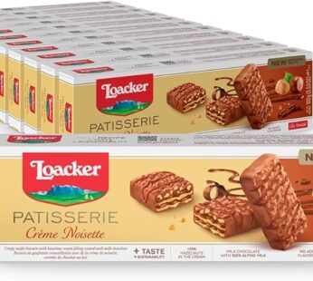 Loacker – Quadratini Patisserie – Creme Noisette – 100gm – 12 CT
