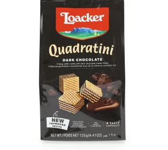 Loacker – Quadratini Wafer – Dark Chocolate – 125gm – 24 CT