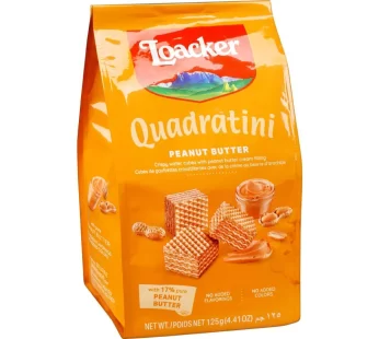 Loacker – Quadratini Wafer – Peanut Butter – 125gm – 24 CT