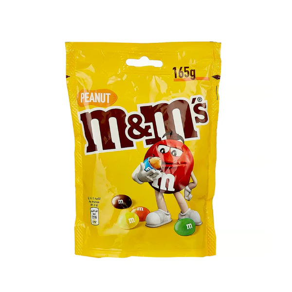 M&M'S - Peanut - Chocolate Candy - 165 gm Pouch Bag