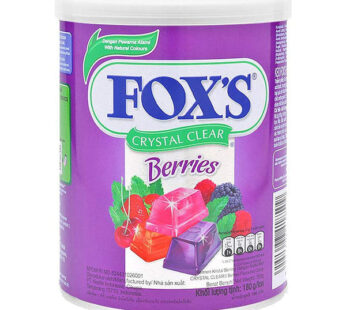 Nestle Fox’s – Crystal Clear – Mix Berries – Flavored Candy – Tin – 180 gm
