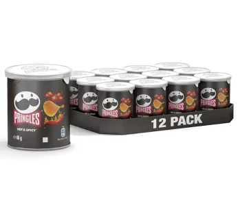 Pringles – Potato Crisps – Hot & Spicy – Pop & Go Stack – 40gm (x12)