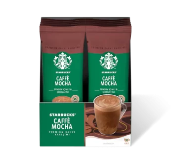 Starbucks® – Caffè Mocha – Premium Instant Coffee – BOX (10 Sachets) – Sachets (Imported From Turkey)