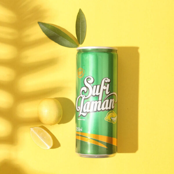 Sufi - Laman - Classic - Lemon - Flavored Soft Drink - 250 ML - 12 Cans - 1 Pack - Image 2