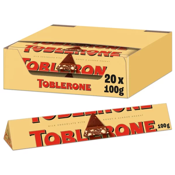 Toblerone - Swiss Milk Chocolate - Box of 20 x 100G - Image 2
